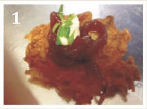 Potato Fritters with Caramelised Onions